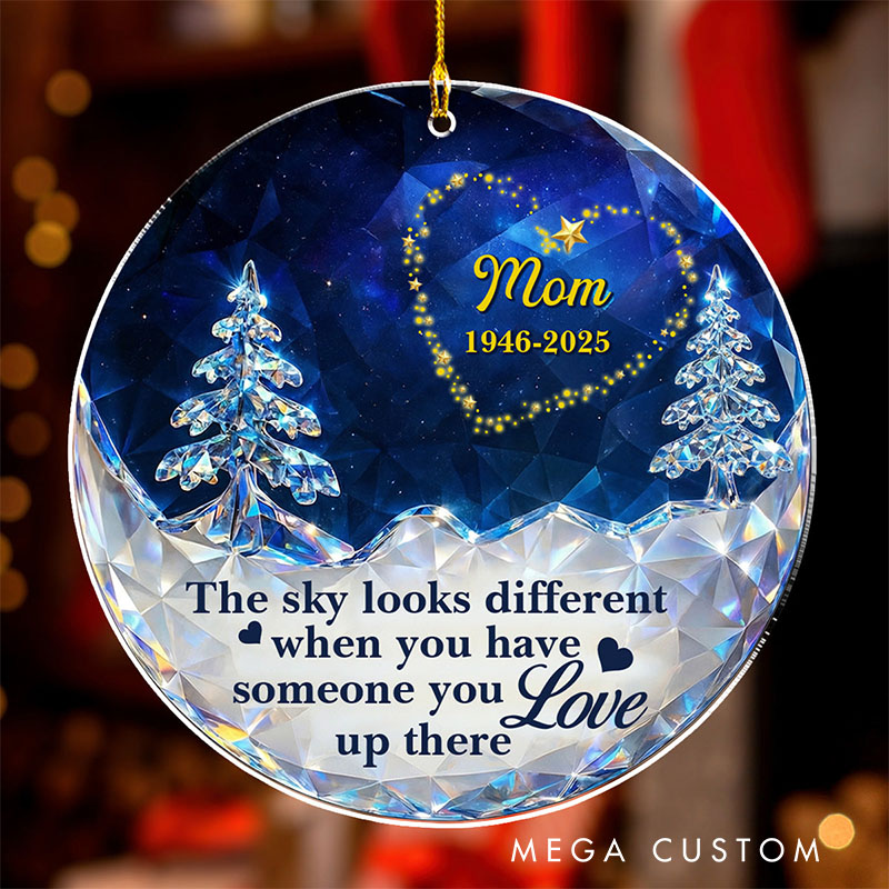 Personalized Acrylic Ornament Crystal Sky Ornament Sympathy Gift for Loss of Loved Ones