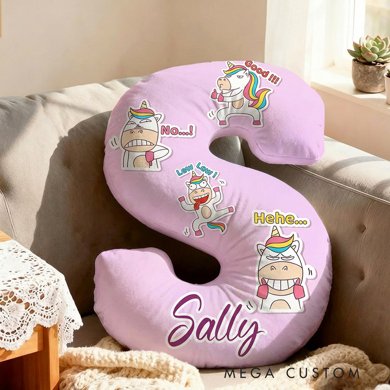 Personalized Initial Pillow Custom Name Pillow for Children Family Gift Housewarming Gift 