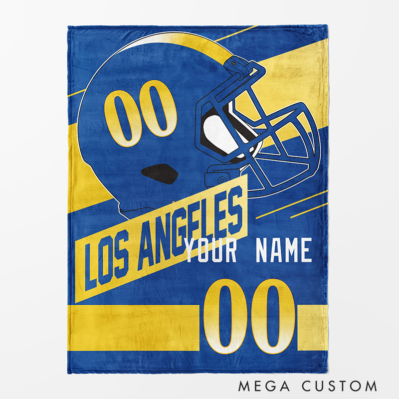 Personalized Football Blanket Custom Name and Number for Game Day Enthusiasts  