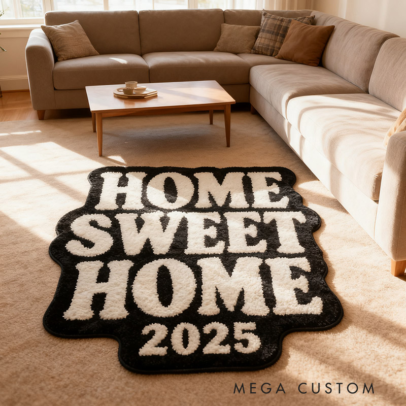 Personalized Home Sweet Home Rug Custom Year Design Soft Durable Floor Mat Decorative Accent For Entryways Living Rooms Bedrooms Or Housewarming Gifts