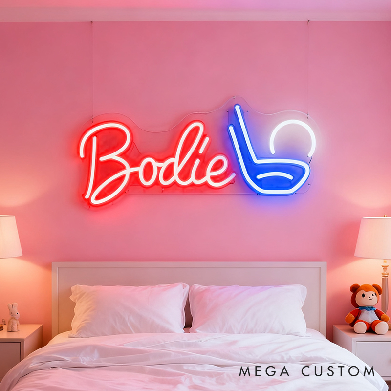 Personalized Golf Neon Sign with Custom Name for Golf Enthusiasts