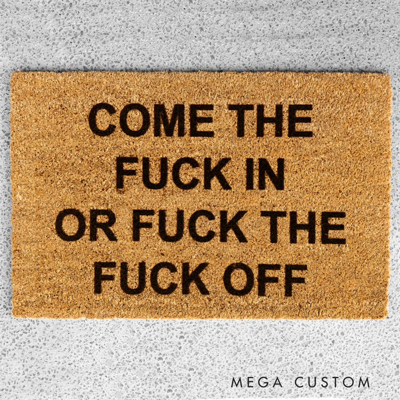 Personalized Funny Office or Home Doormat with Bold Custom Text Gift