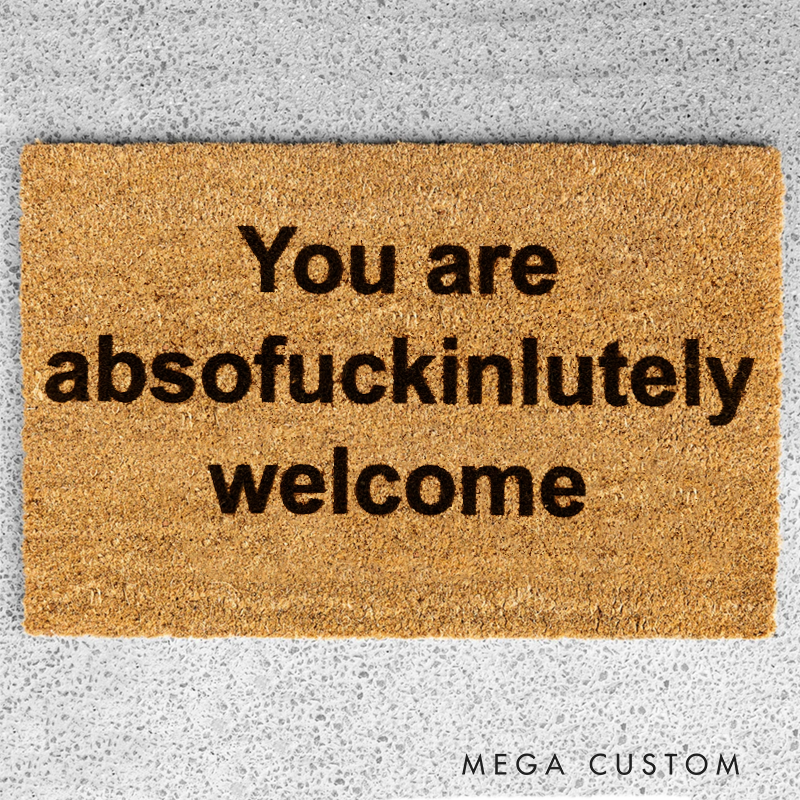 Personalized Funny Custom Text Doormat for Home or Office Gift