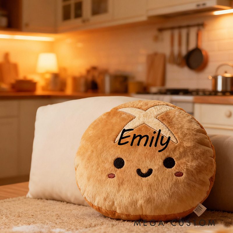 Personalized I Loaf You Bakery Love Pillow Graphic 3D Print Pillow with Name for Baking Lovers and Couple