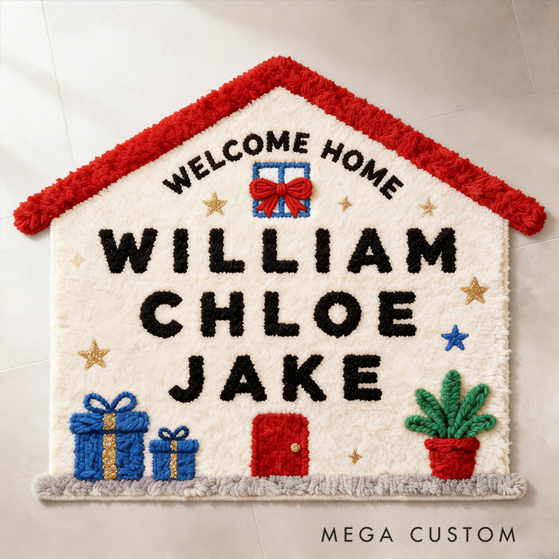 Personalized House Doormat Custom Names Rug for Couples New Home Gifts Housewarming Day Gift