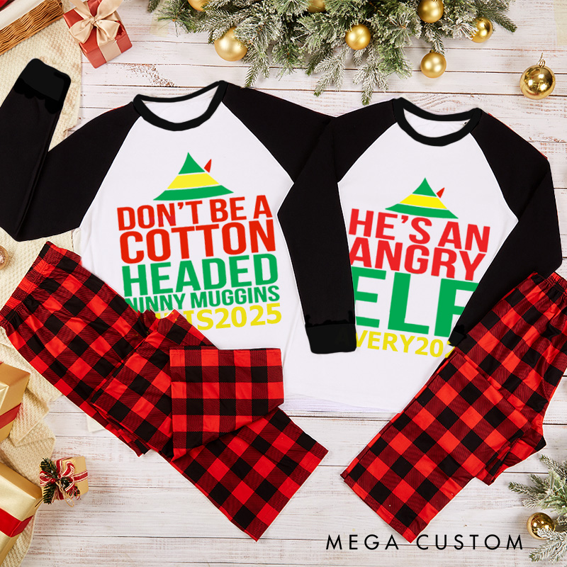 Personallized Movie Matching Family Pajamas Set Christmas Elf Family Name Shirt Family Member Pajamas Couple Pajamas Xmas Gift