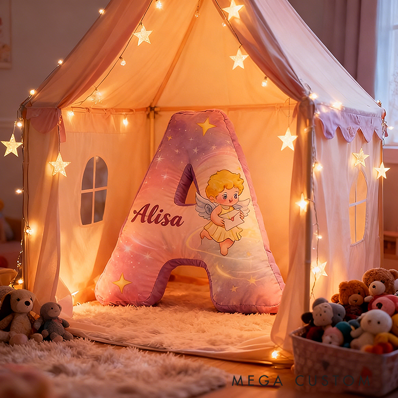 Personalized Letter Valentine's Day Gift Pillow Custom Name Pillow Soft Decorative Graphic 3D Print Pillow for Her