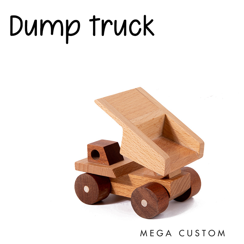 Personalized Toy Construction Excavator Handmade Wooden Construction Toy Vehicles Custom Baby Gifts Birthday Boy Gifts Kids Pretend Play First Christmas