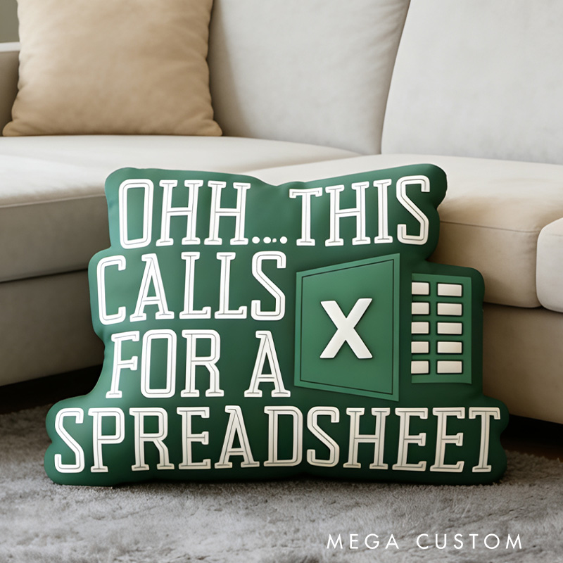 Personalized Excel Table Series Funny Pillow Data Lovers and Spreadsheet Wizards Pillow Gift for Geek Nerd Lover
