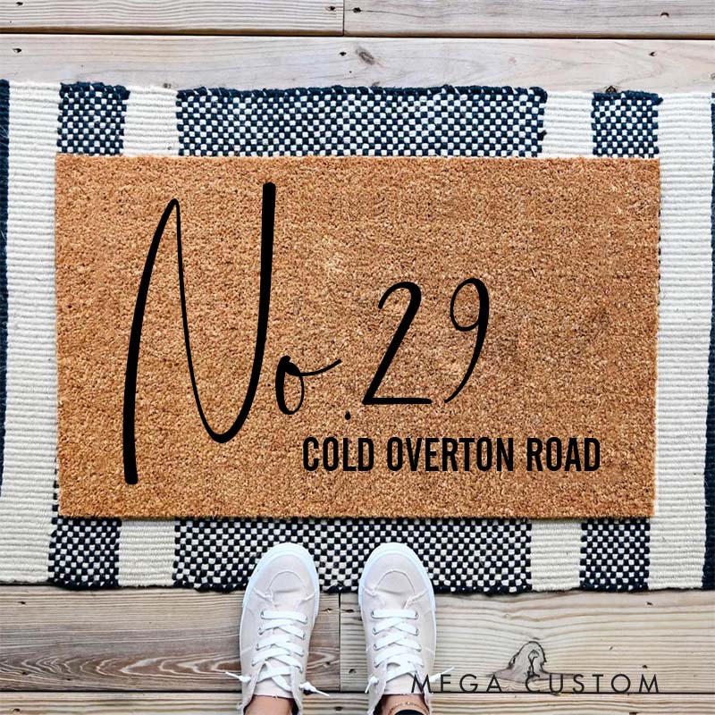 Personalized House Number Doormat House Warming Gift For The Home