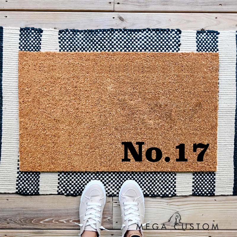Personalized House Number Doormat Minimalist Design Durable Coir Rug Decorative Accent For Entryways Housewarming New Home Or Holiday Gifts