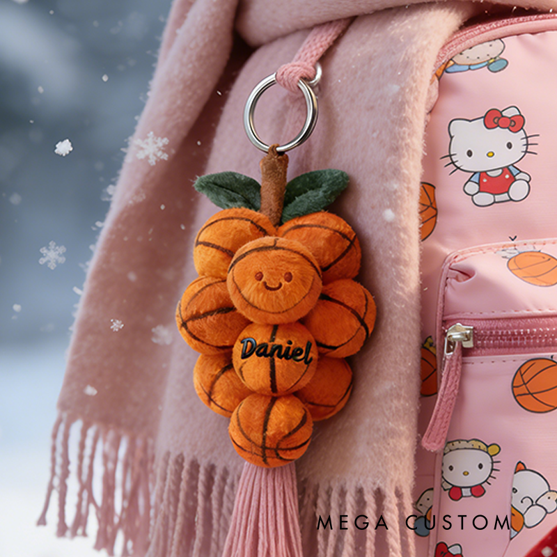 Personalized Basketball Keychain with Custom Name for Sports Enthusiasts and Fans