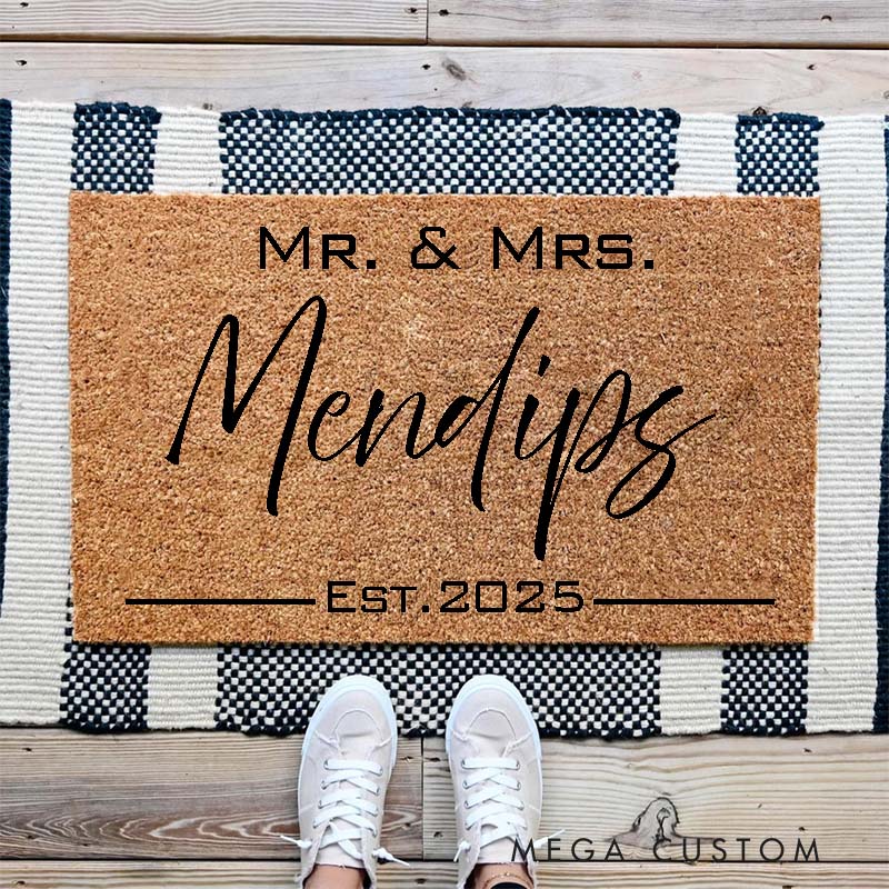Personalized Mr & Mrs Doormat Wedding Season Customised Doormat Wedding Gift Couples Gift Personalised Wedding Gift