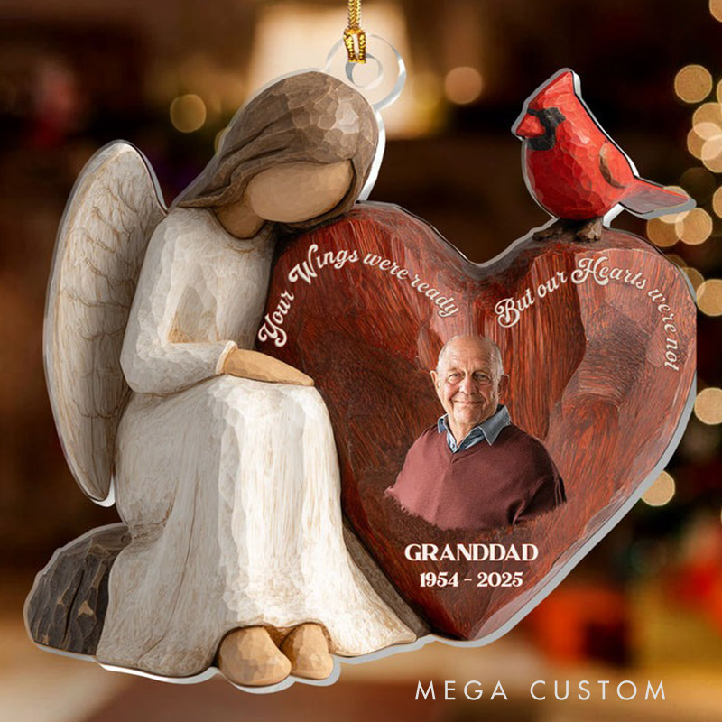 Personalized Acrylic Ornament Your Wings Were Ready Ornament Sympathy Gift for Loss of Loved Ones