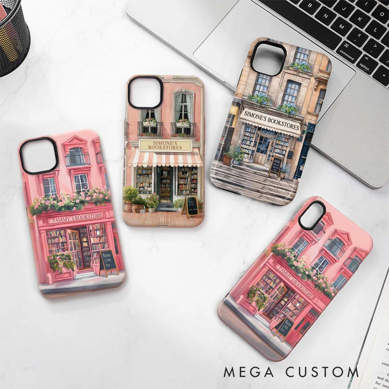 Personalized Bookstore Phone Case Book Lovers Phone Case with Name for Book Lovers Bookworms Readers Bookish