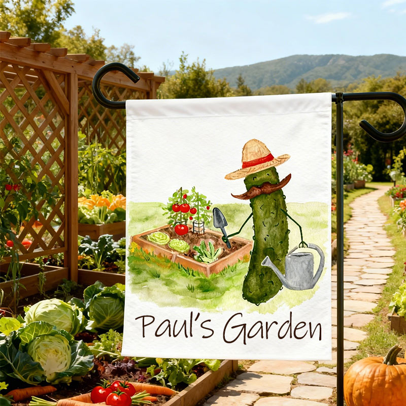 Personalized Veggie Patch Garden Flag Yard Flag Double Sided for Garden Lovers