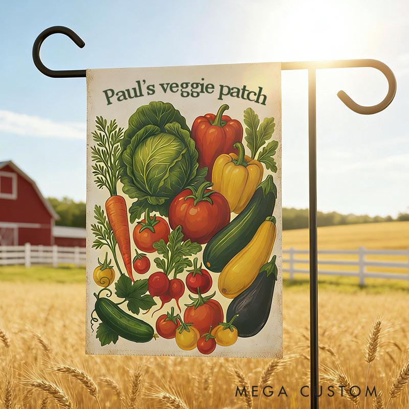 Personalized Bountiful Harvest Garden Flag Yard Flag Double Sided for Garden Lovers