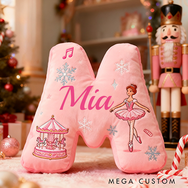 Personalized Colorful 26 Letters Cute Graphic 3D Print Pillow Cute Magic Beautiful Letter Custom Pillow Gift Christmas Gift for Kids