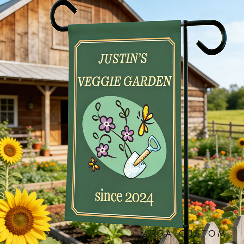 Personalized Harvest Haven Garden Flag Yard Flag Double Sided for Garden Lovers