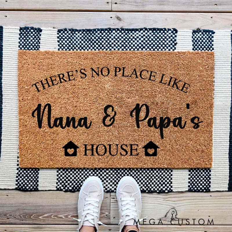Personalized Nana And Papa House Doormat Welcome Doormat Custom Housewarming Gift