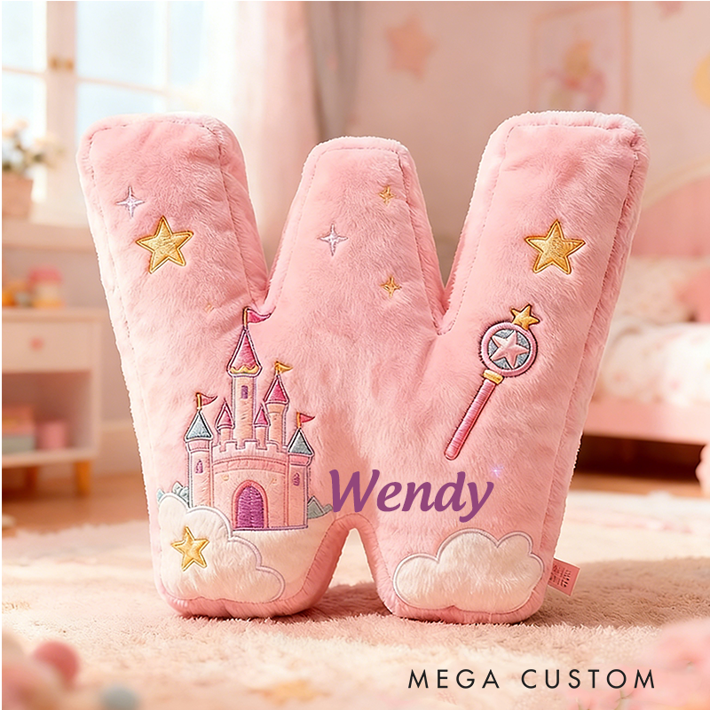 Personalized Colorful 26 Letters Graphic 3D Print Cute Christmas Gift Pillow Cut Magic Beautiful Letter Custom Pillow christmas Gift for Kids