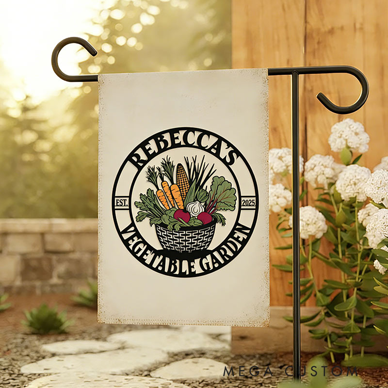 Personalized Bountiful Harvest Garden Flag Yard Flag Double Sided for Garden Lovers