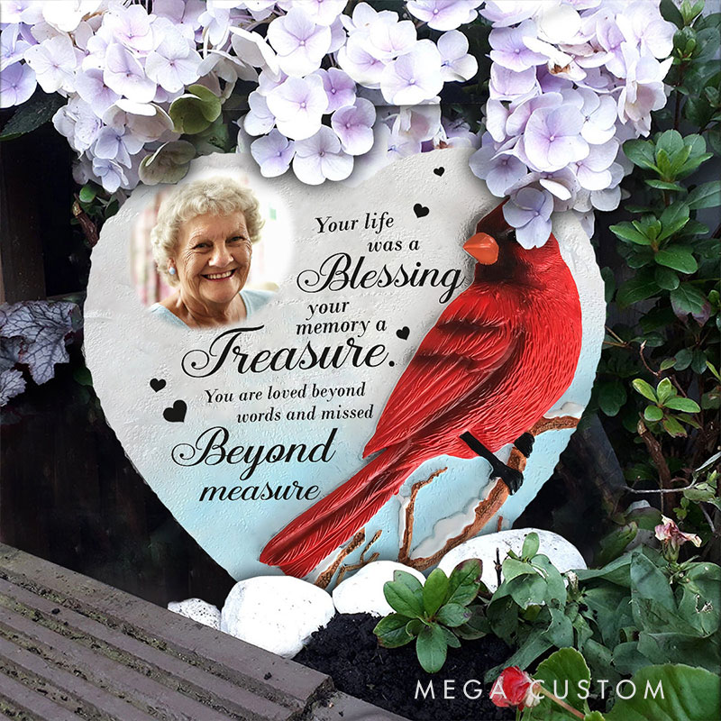 Personalized Memorial Stone Your Life Was A Blessing Your Memory Was A Treasure Sympathy Gift Slate Grave Marker Keepsake Bereavement Gift