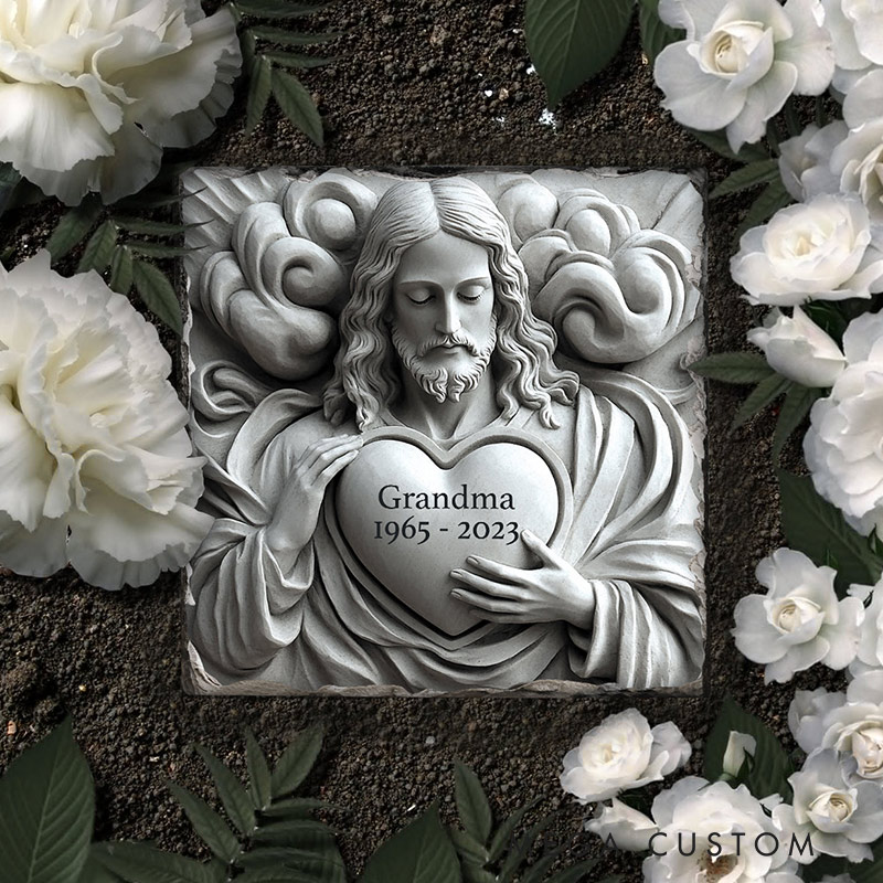 Personalized Memorial Stone God Is With You Sympathy Gift Slate Grave Marker Keepsake Bereavement Gift 