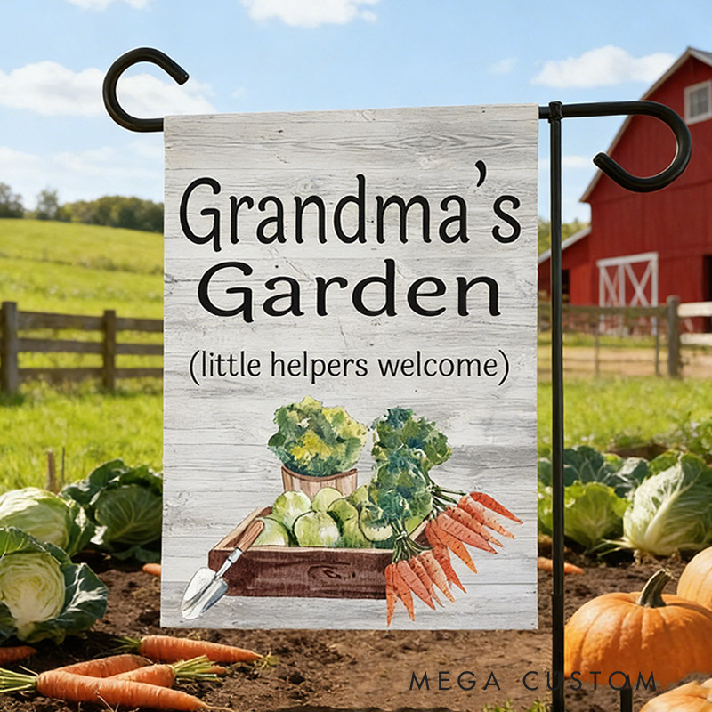 Personalized Grandma's Garden Flag Custom Spring Yard Decor for Garden Lovers Mother's Day Gift 
