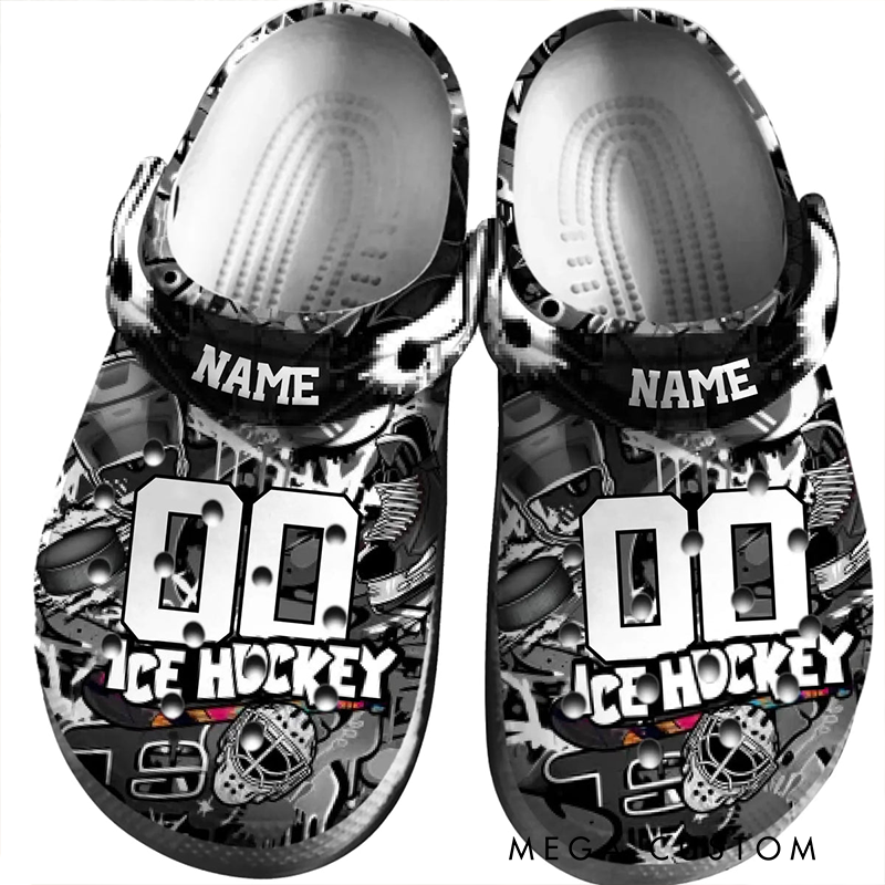 Personalized Ice Hockey Clogs Customize with Your Name and Number for Ultimate Style