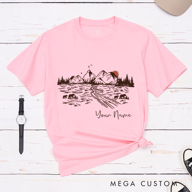 Personalized Outdoors Nature Campers T-Shirt Mountain Shirt Forest Camper Nature Adventurers Lovers Gift
