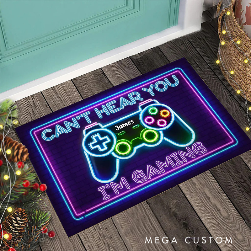 Personalized I'm Gaming Controller Rug for Gamer Game Lovers Gift for Kids