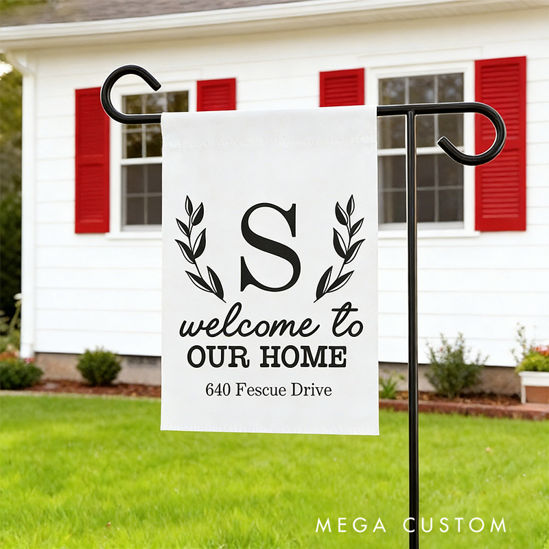 Personalized Last Name Garden Flag Custom Address Home Decor