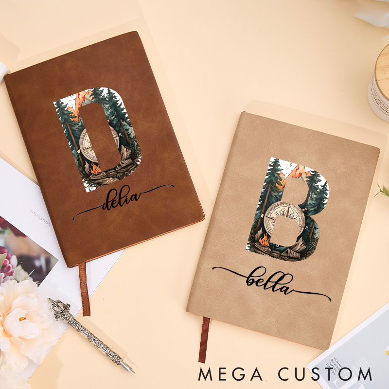 Personalized Nature Inspired Journal Custom Outdoor Enthusiasts Leather Journal Gift for Adventurers Hiking Lover