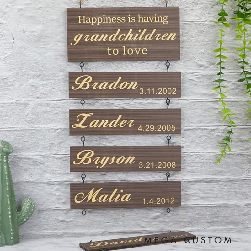 [Copy]Personalized Mini Windmill Theme Wooden Name Plate Housewarming Gift Family Gift