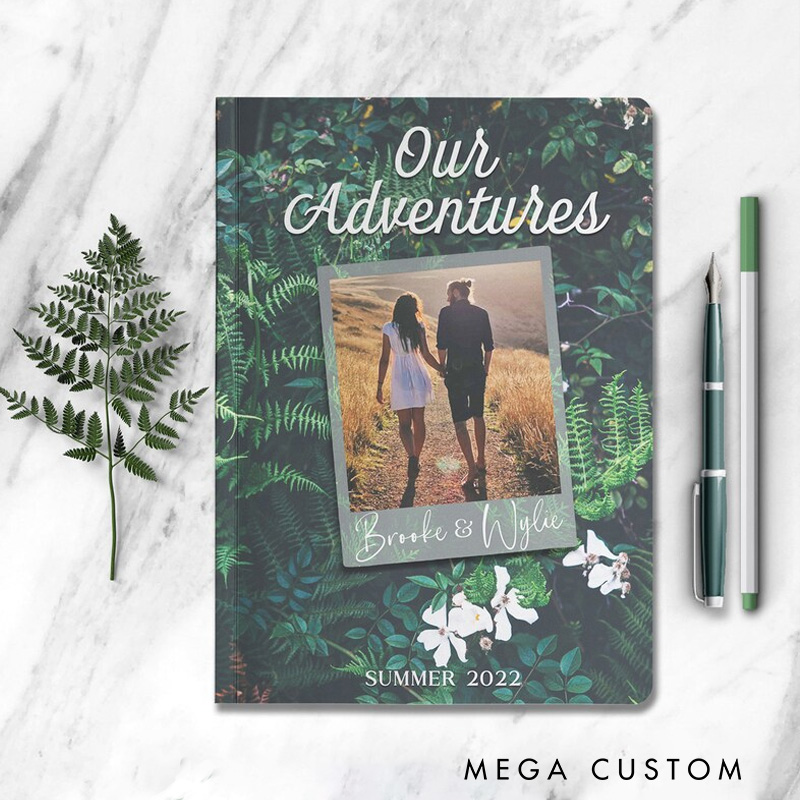 Personalized Adventure Memory Book Our Adventures Couple Journal Custom Photo Travel Diary Outdoor Adventurers Anniversary Gift
