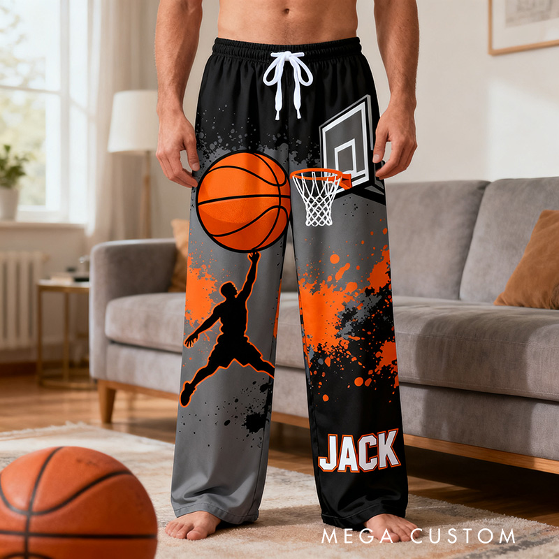 Personalize Your Slam Dunk Pajama Pants with a Custom Name Design
