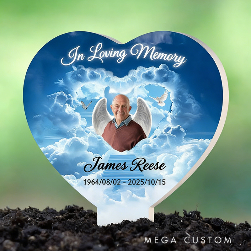 Personalized Plaque Stake In Loving Memory Plaque Stake Loss of Loved One Cemetery Plaque