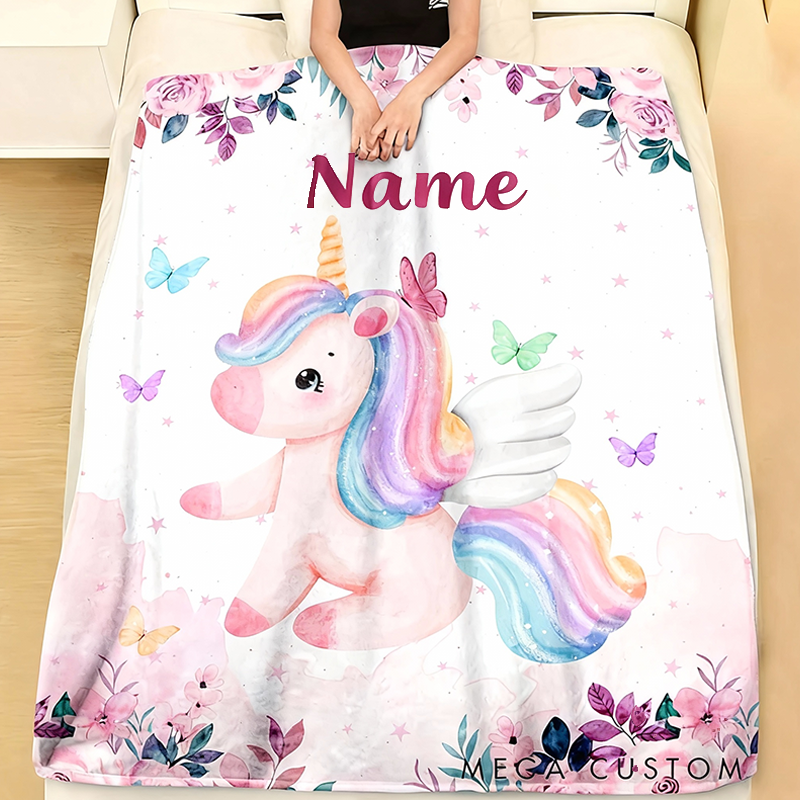 Personalized Blanket With Name Blanket Gift For Baby Magic Girl Room Decor Kids Custom Name Gift Magic Throw Best Fan Gift