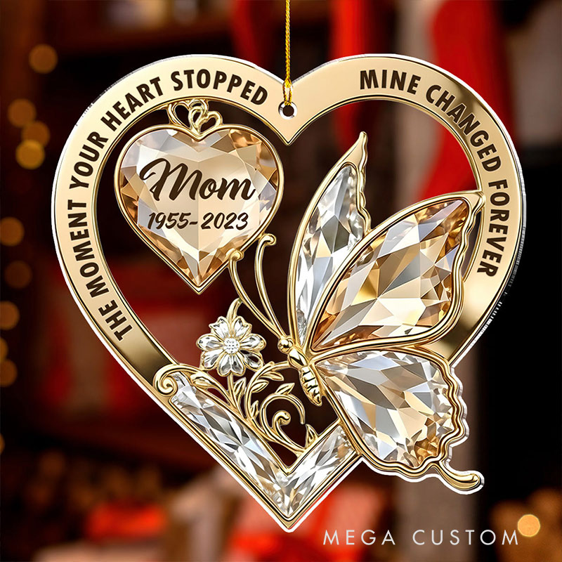 Personalized Memorial Ornament The Moment My Heart Changed Forever Remembrance Keepsake Sympathy Gift