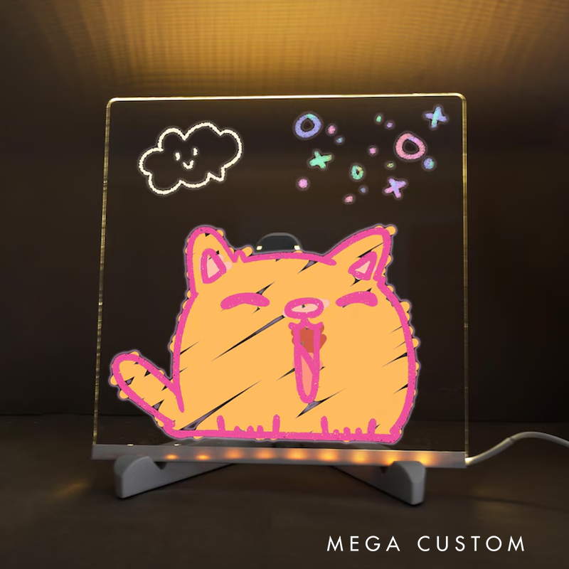 Kids LED Acrylic Drawing Board Coloring Sheets Included Perfect Birthday Gift for Girls and Boys Light up Drawing Pad for Kids