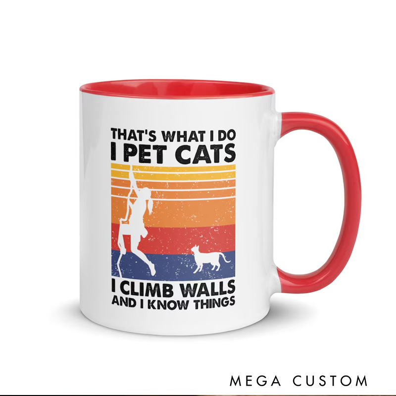 Personalized Climber Cat Lover Mug Climber Lover Mug Cup Outdoor Adventurers Lover Gift