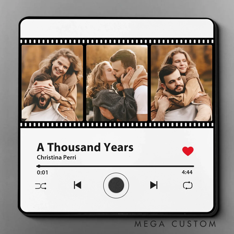 Personalized Custom Music Fridge Magnet That Can Play Songs Custom Photo Our Hearts Speak The Same Language Gift