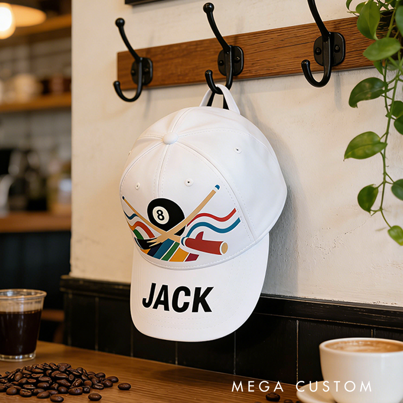 Personalized Billiards Cap with Custom Name and Vibrant Design