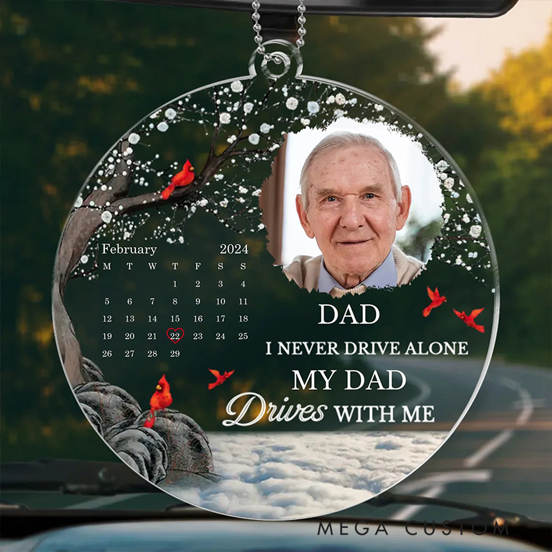 Personalized Car Ornament Custom Photo The Moment Your Heart Stopped Mine Changed Forever Memorial Ornament Sympathy Gift for Family Members