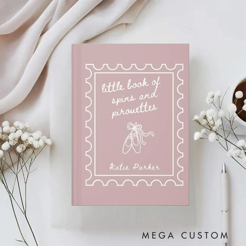 Personalized A5 Little Ballerina Hardcover Journal Custom Ballerina Notebook Choreography Studio Dancer Gift Recital or Team Gift for Ballerinas