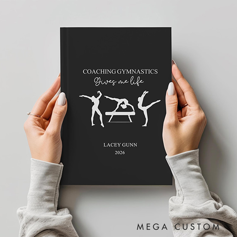 Personalized A5 Gymnastics Coach Journal with Name Gift Gymnast Lined Journal Gift For Gymnastics Coach Teacher Gymnastics Lover