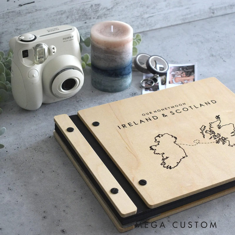 Personalized Honeymoon Travel Journal and Photo Album Our Adventure Book for Traveling Lovers Gift for Valentine's Day