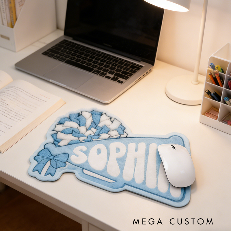Personalized 3D Printed Cheerleading Mouse Pad with Custom Name Design