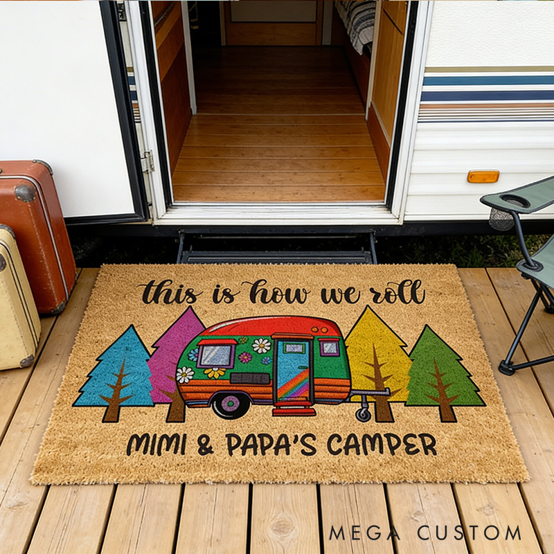 Personalized This Is How We Roll Welcome Mat Rv Welcome Doormat Home Decor Custom Outdoor Camping Door Mats
